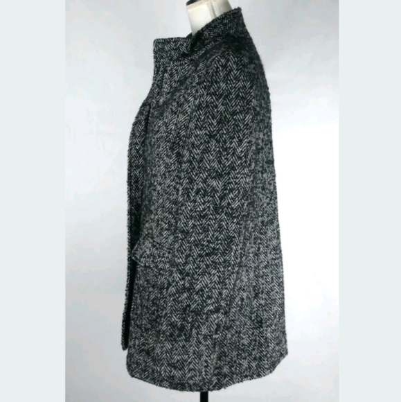 Theory wool blend herringbone cocoon dolina coat - Picture 9 of 13